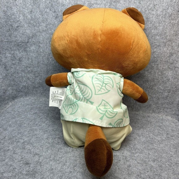 Animal Crossing Tom Nook Brown Racoon Plush 18” Nintendo Accent Cuddle Pillow - Picture 3 of 9